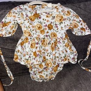 Fall floral romper